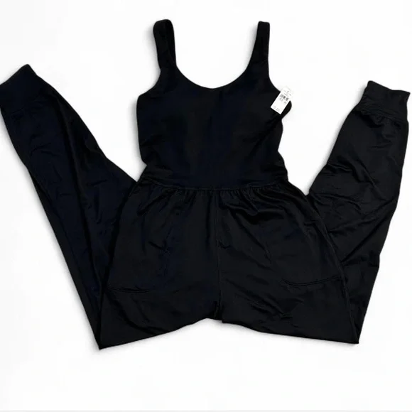 Aerie Offline Black Jogger Jumpsuit, NWT, Women’s Size XS - Picture 3 of 8